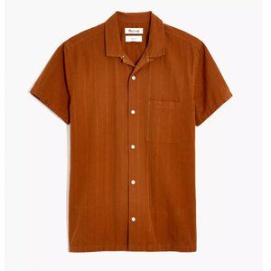 Textured Stripe Camp Shirt